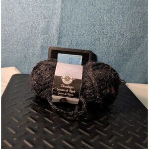 Loops & Threads Dewdrops Yarn #14 Jet Black Sequins Mohair Bulky DISCONTINUED